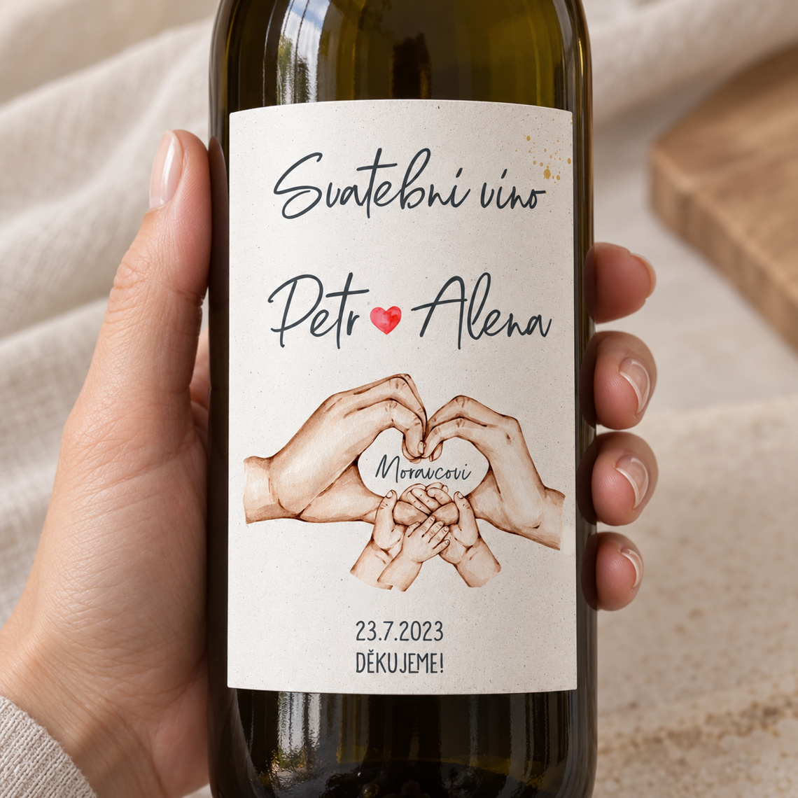 Etiketa na svatební víno 286 – Použití