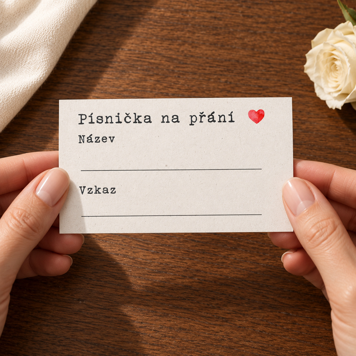 Kartička pro DJ 279 – Teplé dřevo – Použití