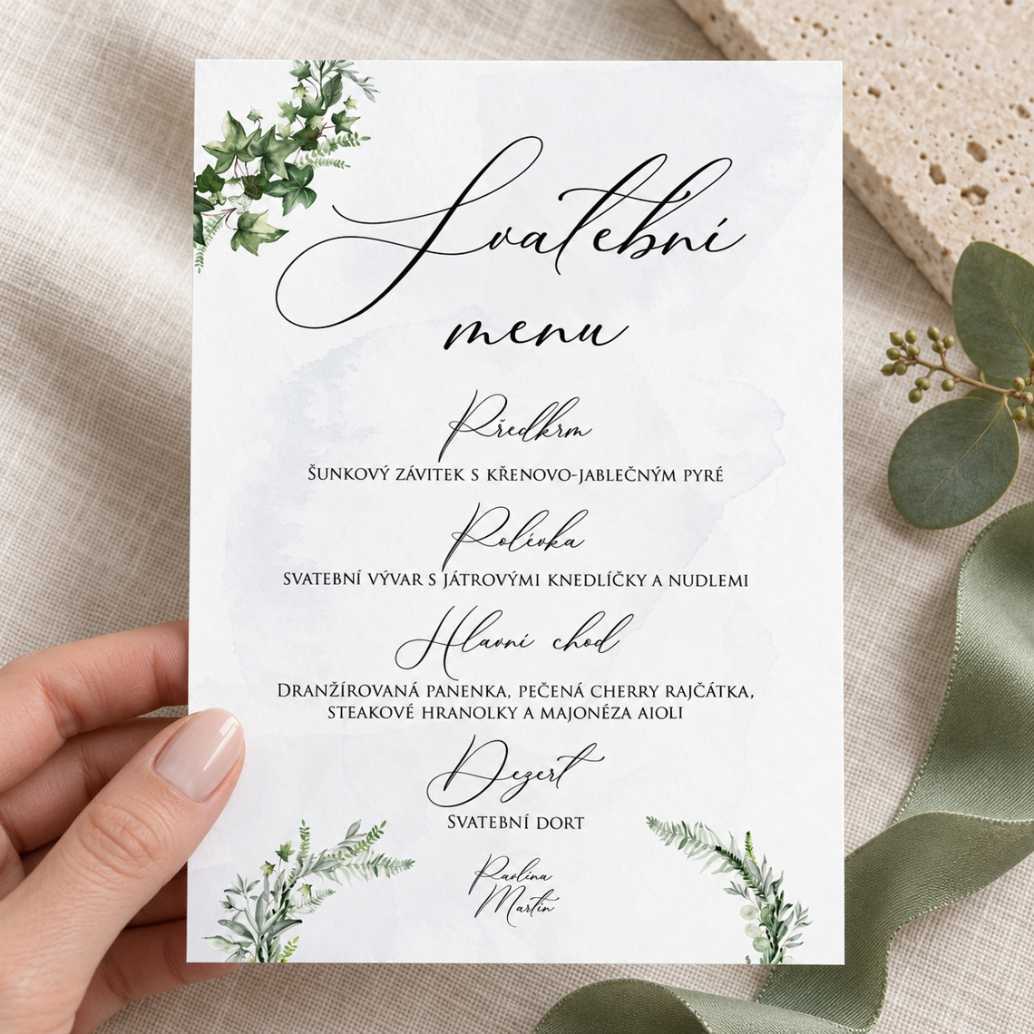 Svadobné menu 287 – ukážka z kolekcie