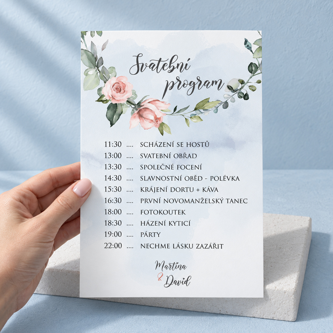 Svatební harmonogram 271 – V rukou a při použití
