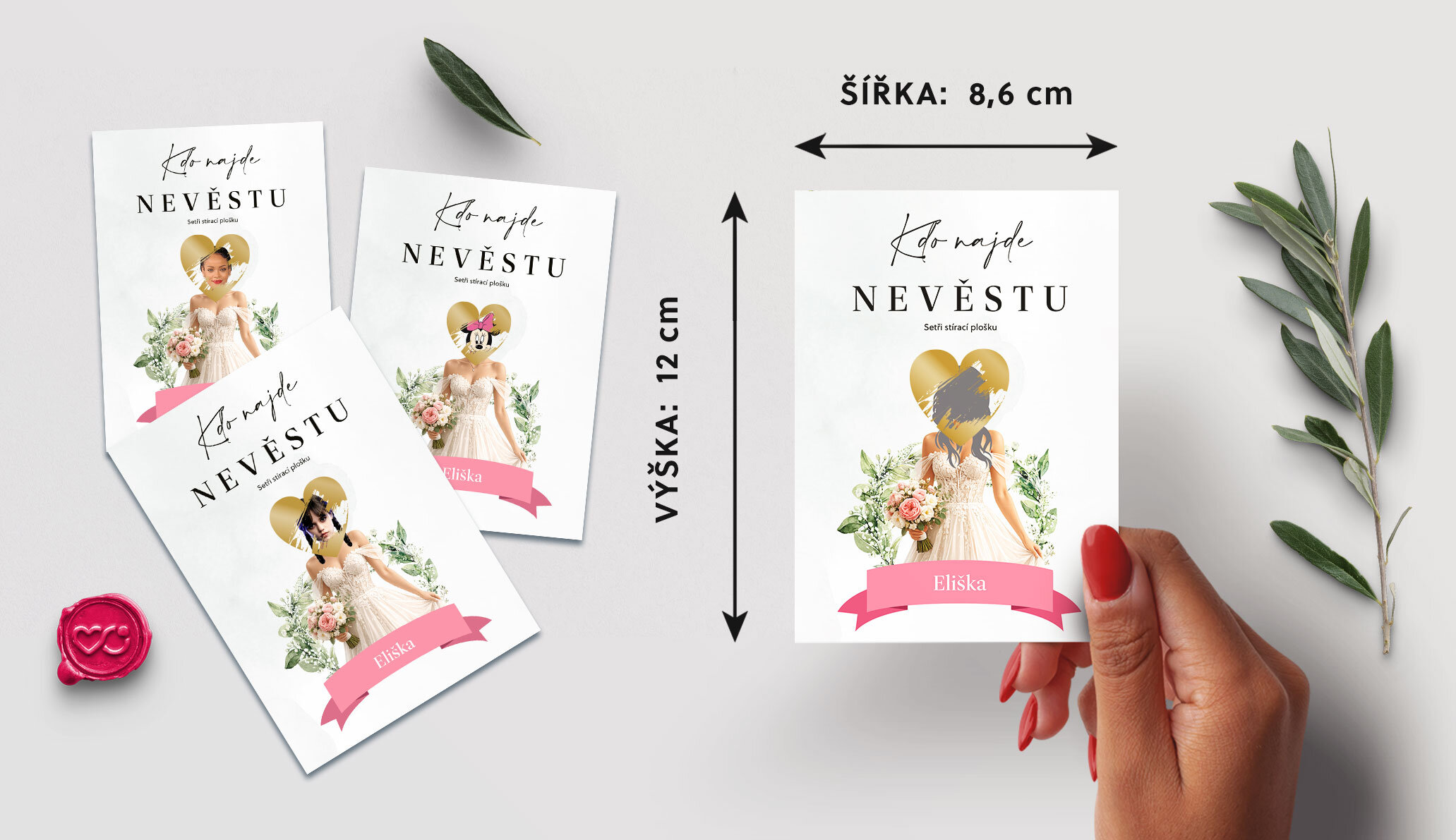 Kdo najde nevěstu — stírací hra