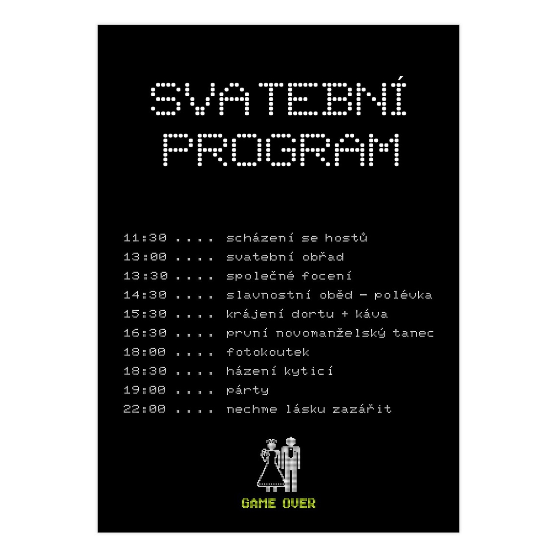 Svadobný harmonogram 98 – ukážka produktu