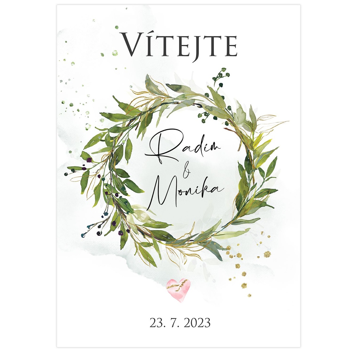 Vítací cedule 259 jako vítací cedule na svatbu
