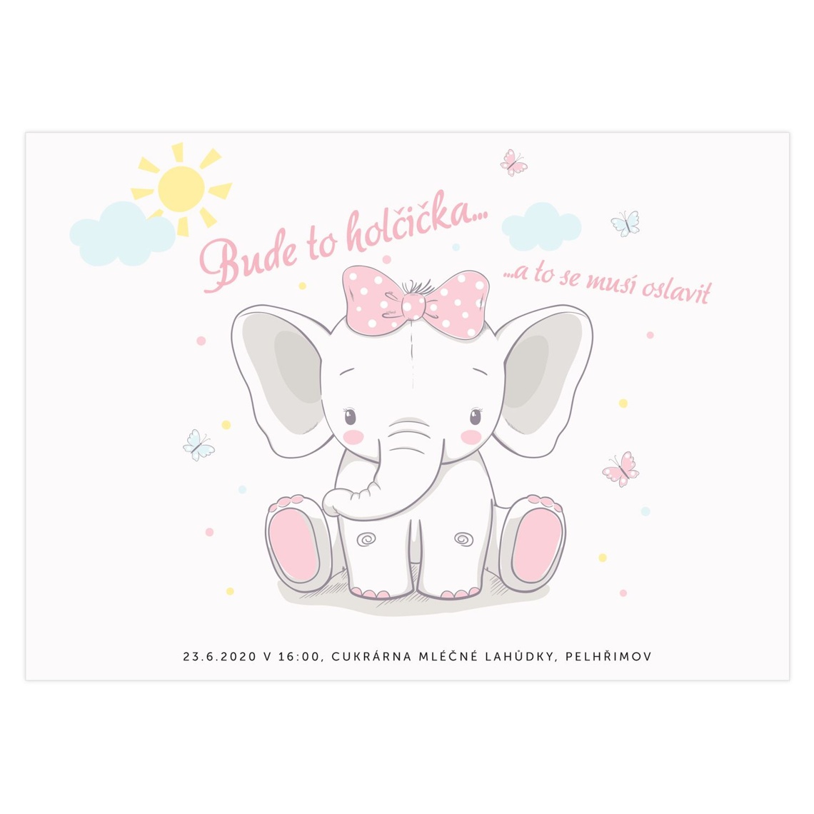 Pozvánka na Baby shower 3 – ukážka produktu