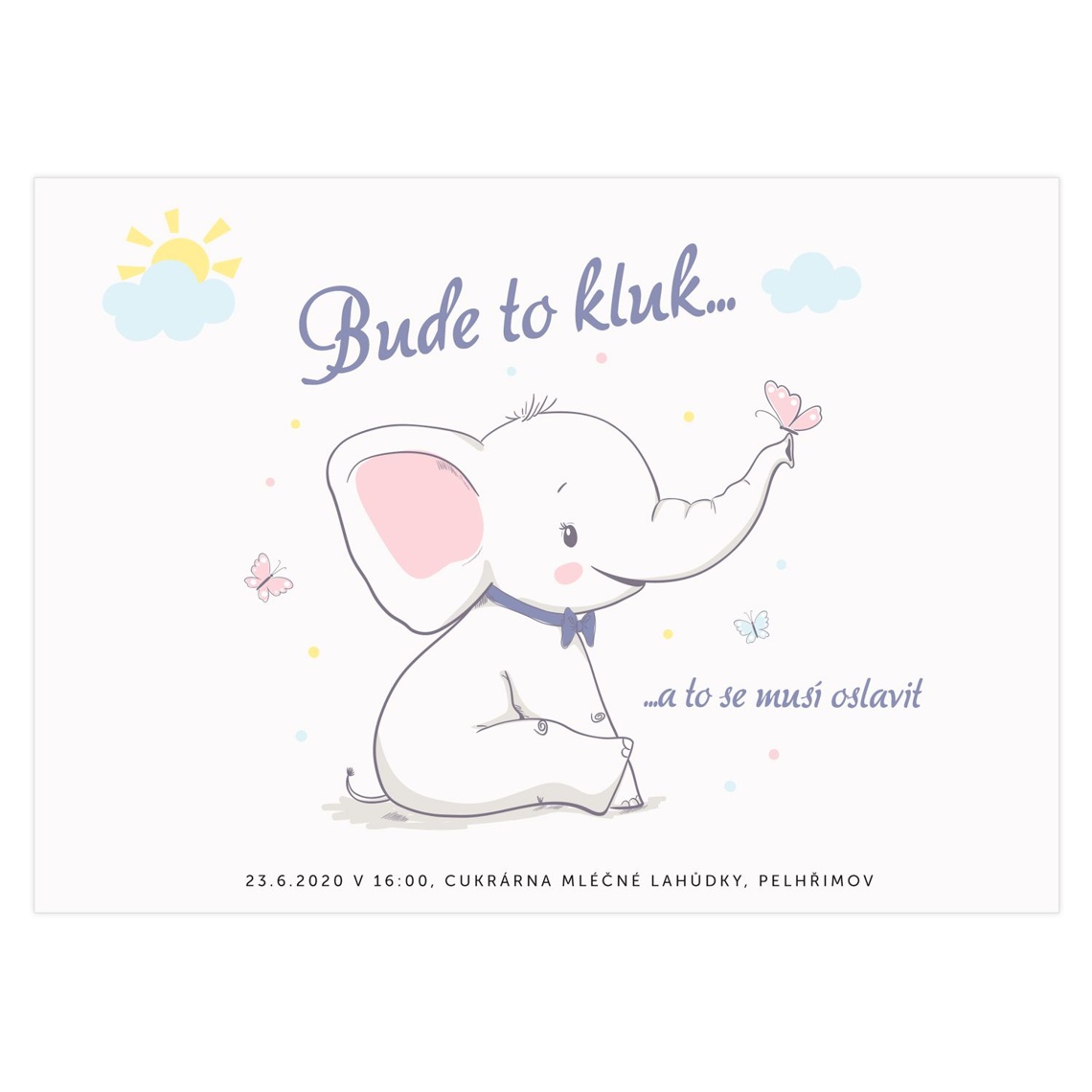 Pozvánka na Baby shower 4 – ukážka produktu