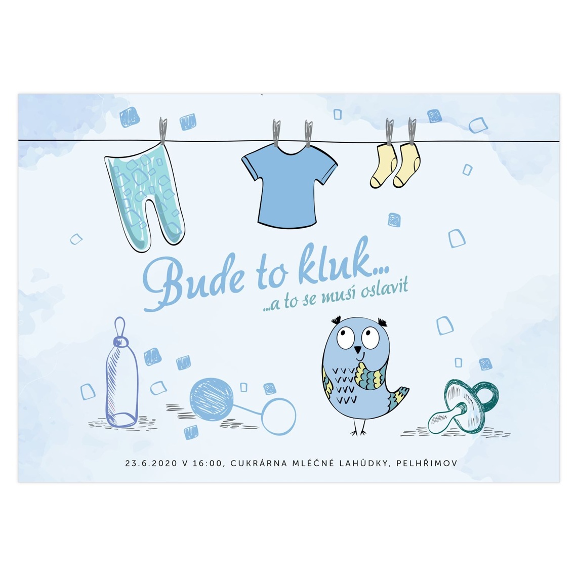 Pozvánka na Baby shower 5 – ukážka produktu