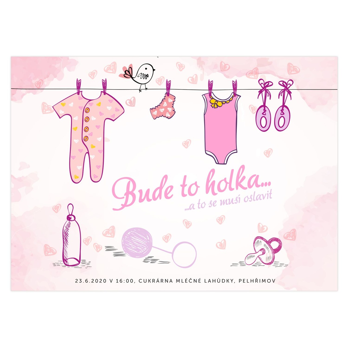 Pozvánka na Baby shower 6 – ukážka produktu