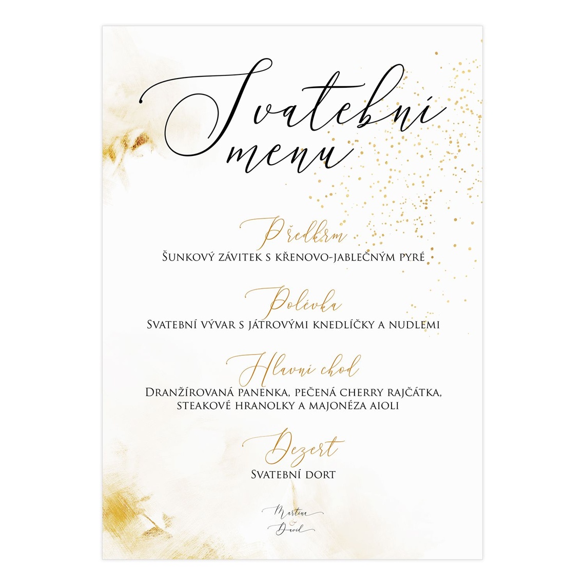Svadobné menu 276 – ukážka produktu