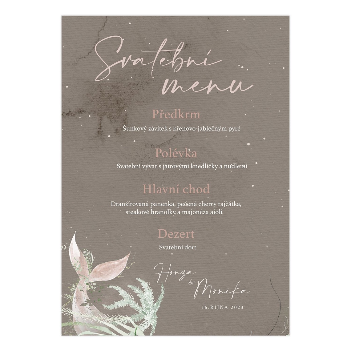 Svadobné menu 278 – ukážka produktu