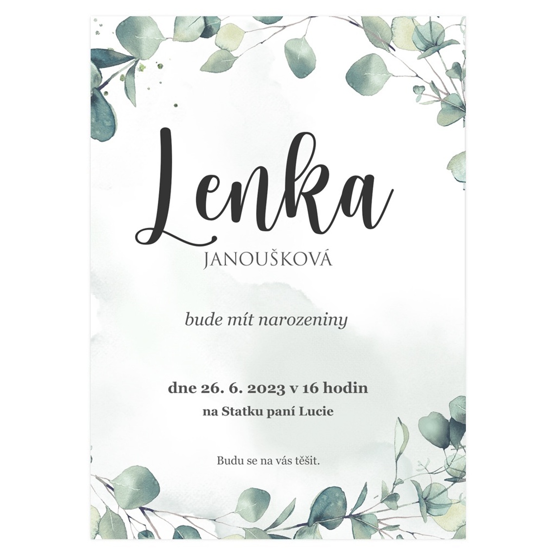 Narozeninová pozvánka 15 - BOHO styl I. na produktovém náhledu