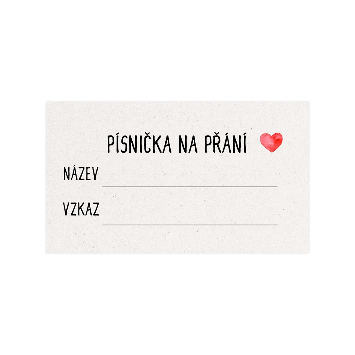 Kartička pro DJ 284 jako kartička pro DJ a hudební přání