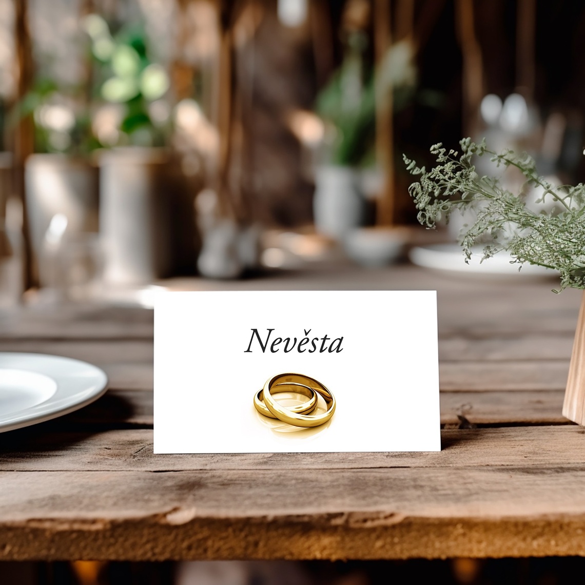 Detail produktu Svatební jmenovka 54 na navázané fotografii