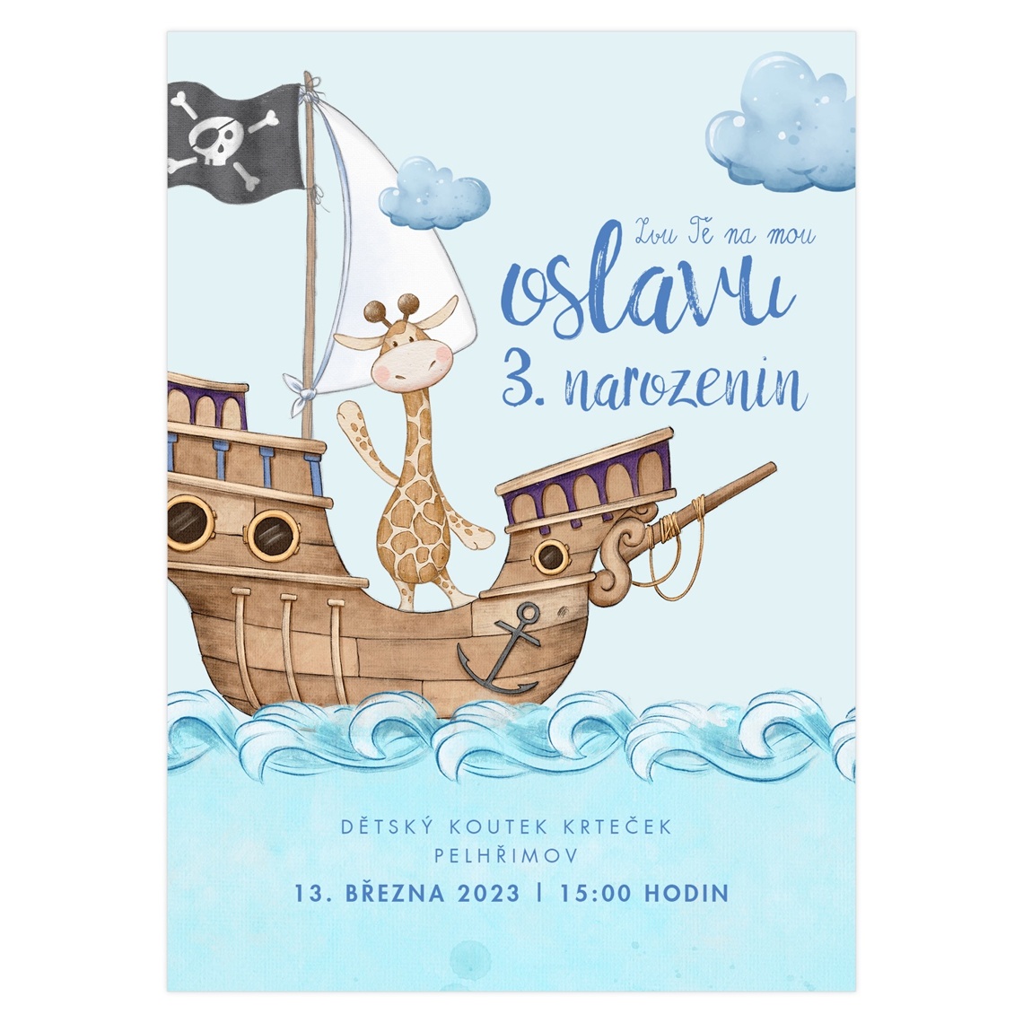 Narozeninová pozvánka 39 - pirátská výprava na produktovém náhledu
