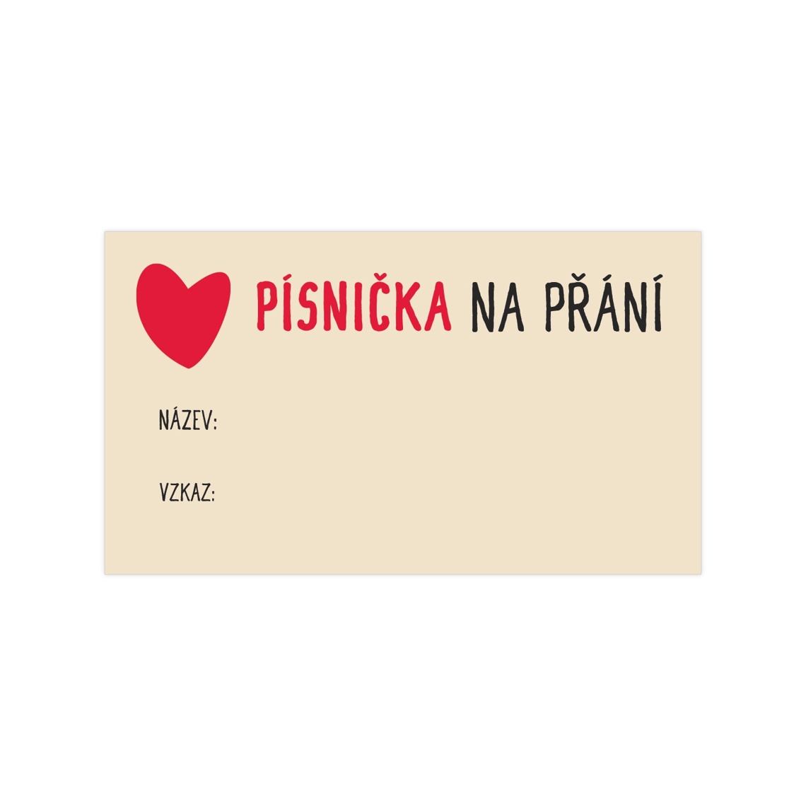 Kartička pro DJ 169 jako kartička pro DJ a hudební přání