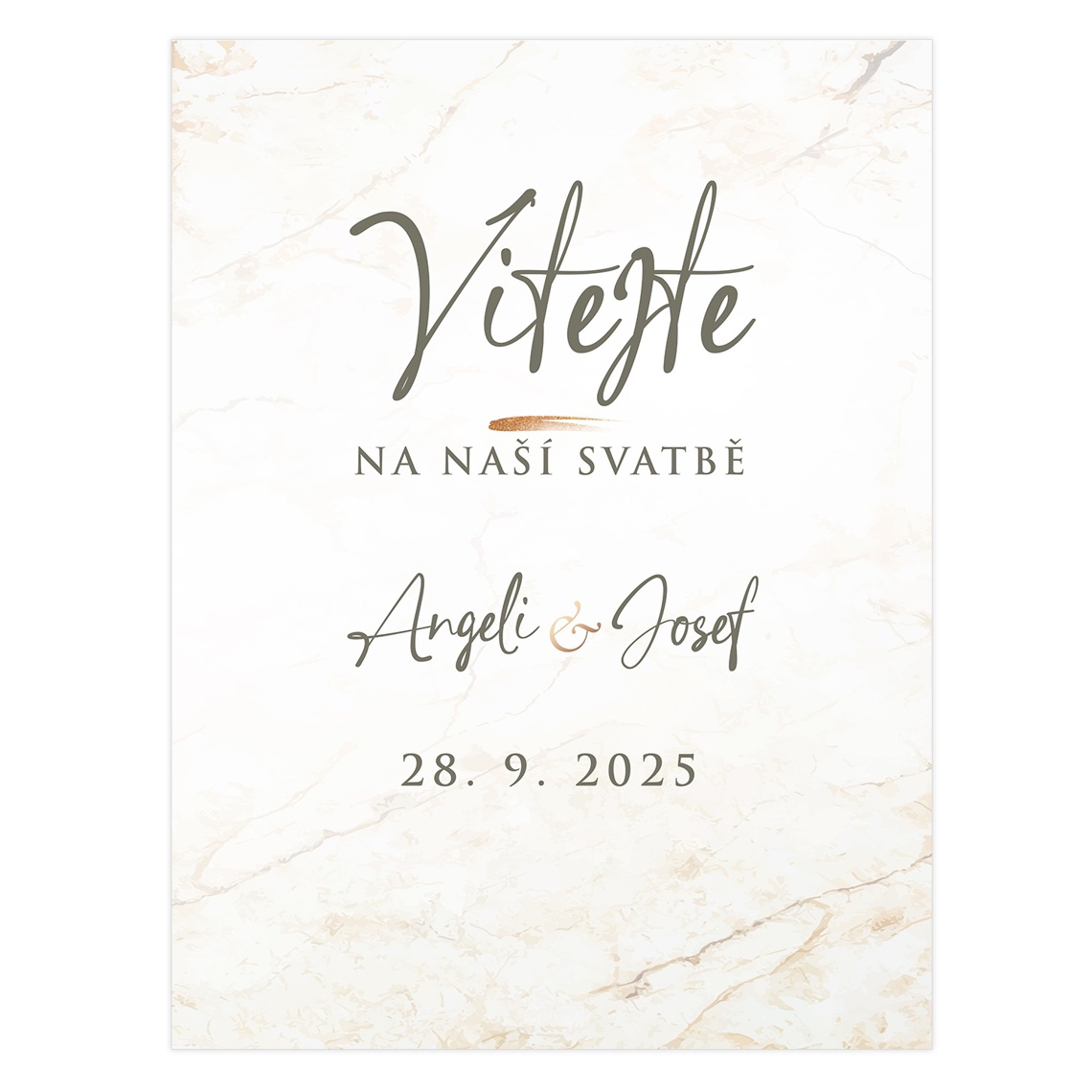 Vítací cedule 318 jako vítací cedule na svatbu
