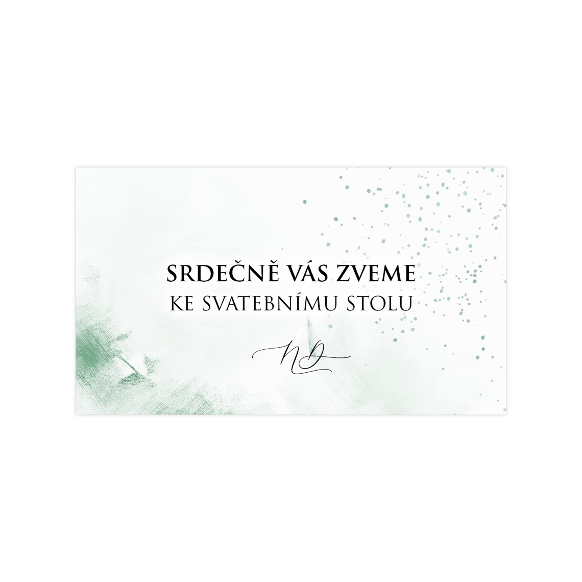 Pozvánka ke stolu 340 v decentním minimalistickém svatebním designu