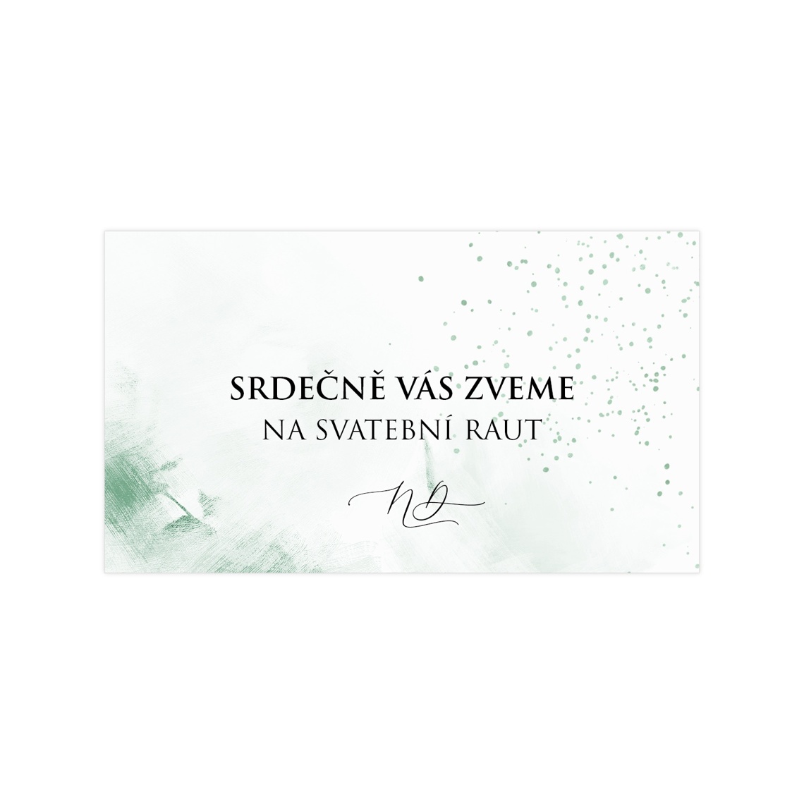 Pozvánka na raut 340 v elegantním stylu navazujícím na oznámení