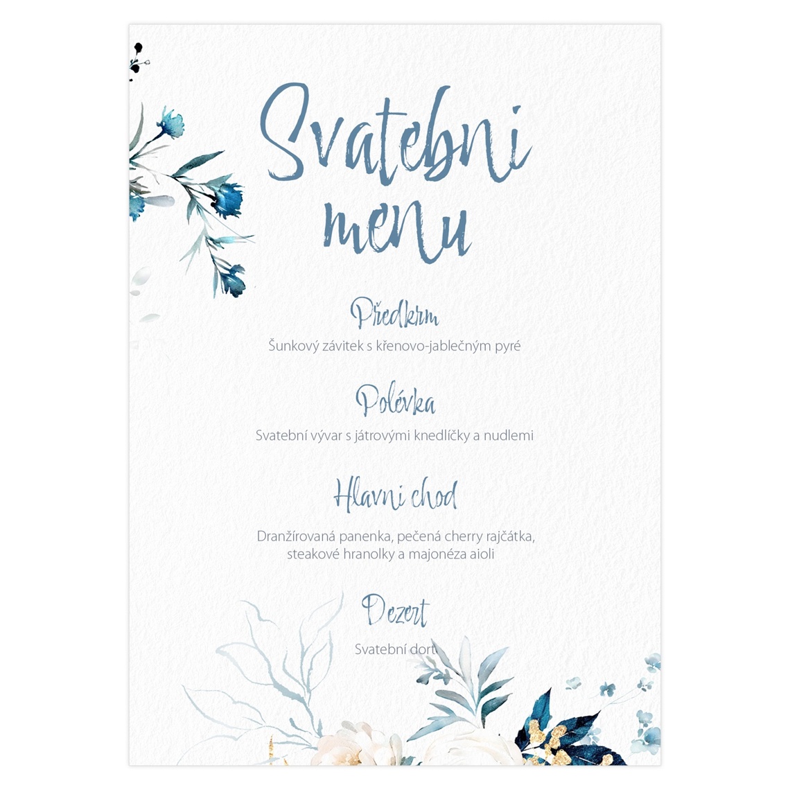 Svadobné menu 334 – ukážka produktu