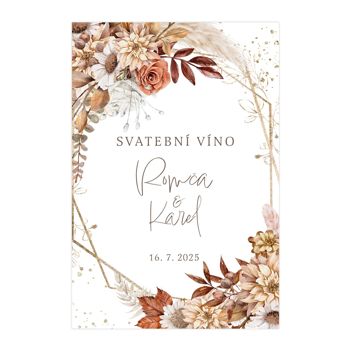 Etiketa na svatební víno 335 - etiketa na svatební víno