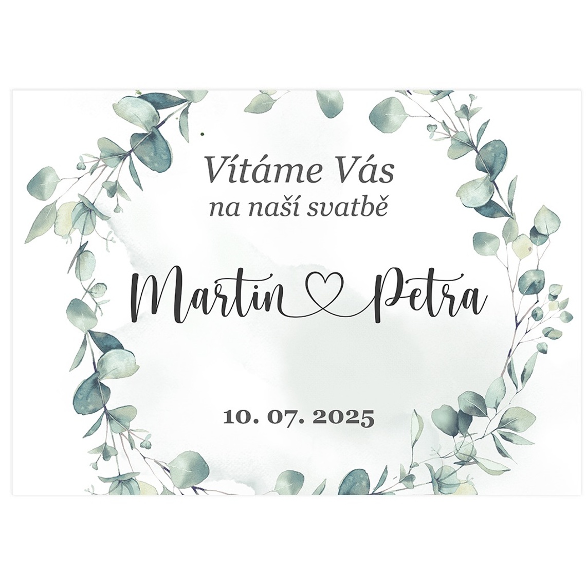 Vítací cedule 231 jako vítací cedule na svatbu