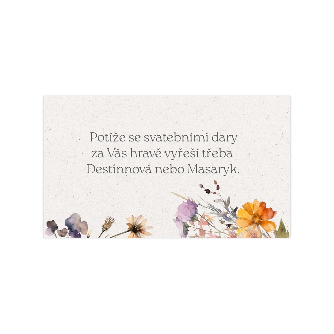 Žádost o dar 336 - kartička se žádostí o svatební dar