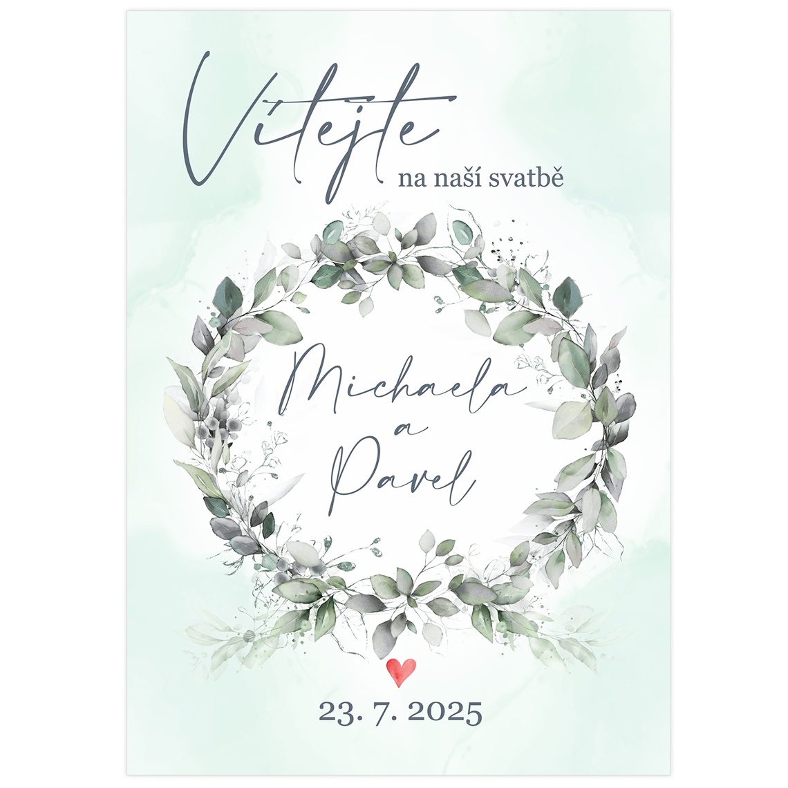 Vítací cedule 253 jako vítací cedule na svatbu