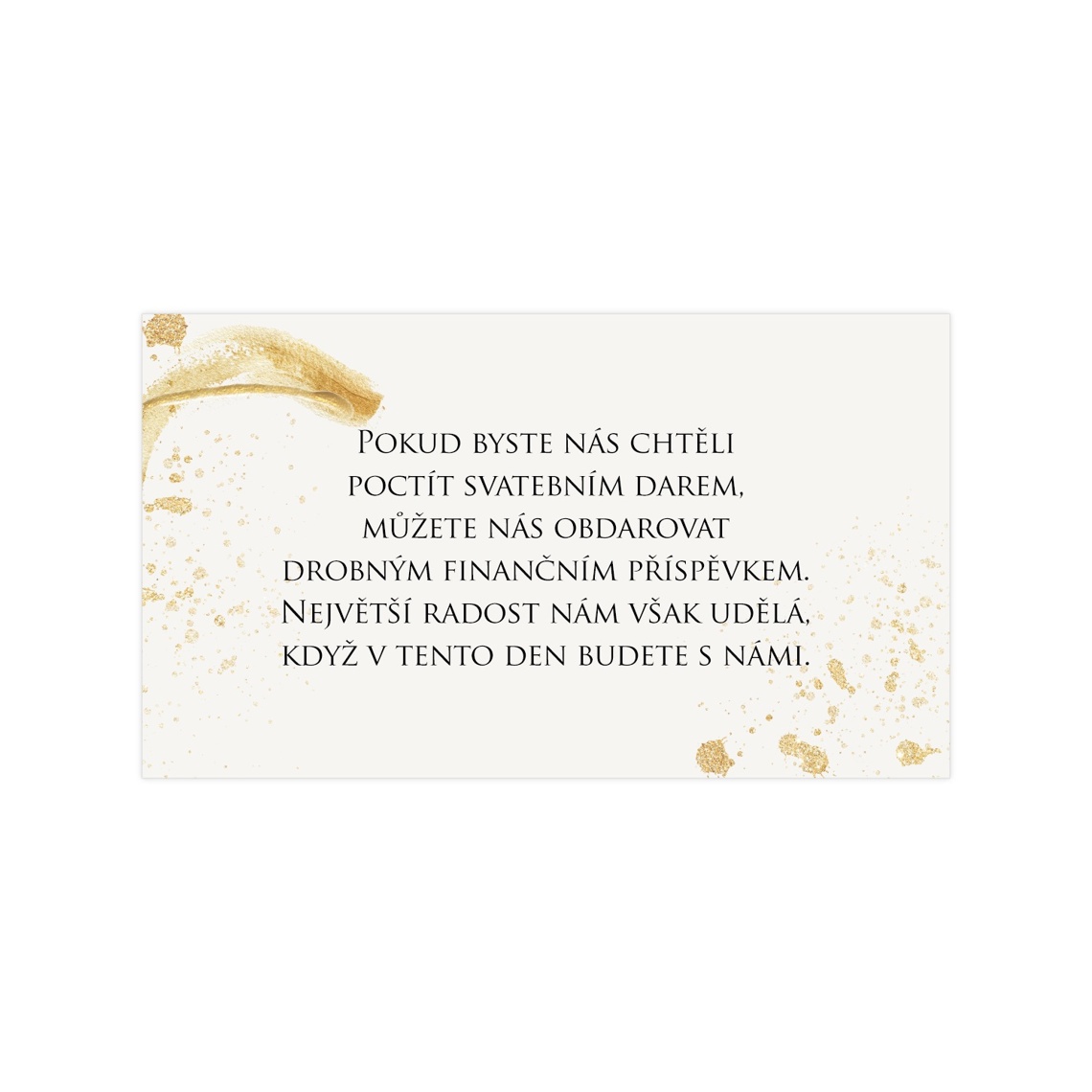 Žádost o dar 332 - kartička se žádostí o svatební dar