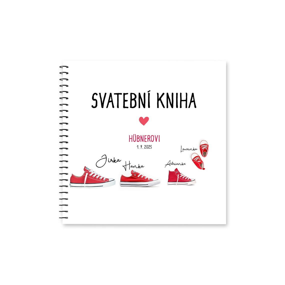 Svatební kniha 195 v detailu pro kontrolu textu a provedení