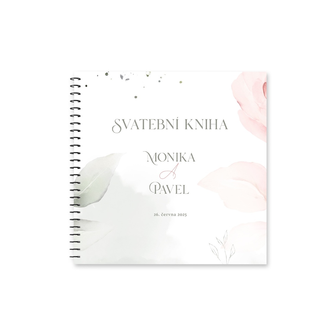 Svatební kniha 338 v detailu pro kontrolu textu a provedení