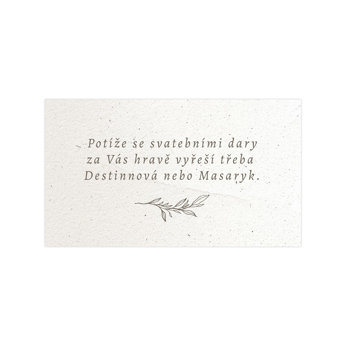 Žádost o dar 345 - kartička se žádostí o svatební dar
