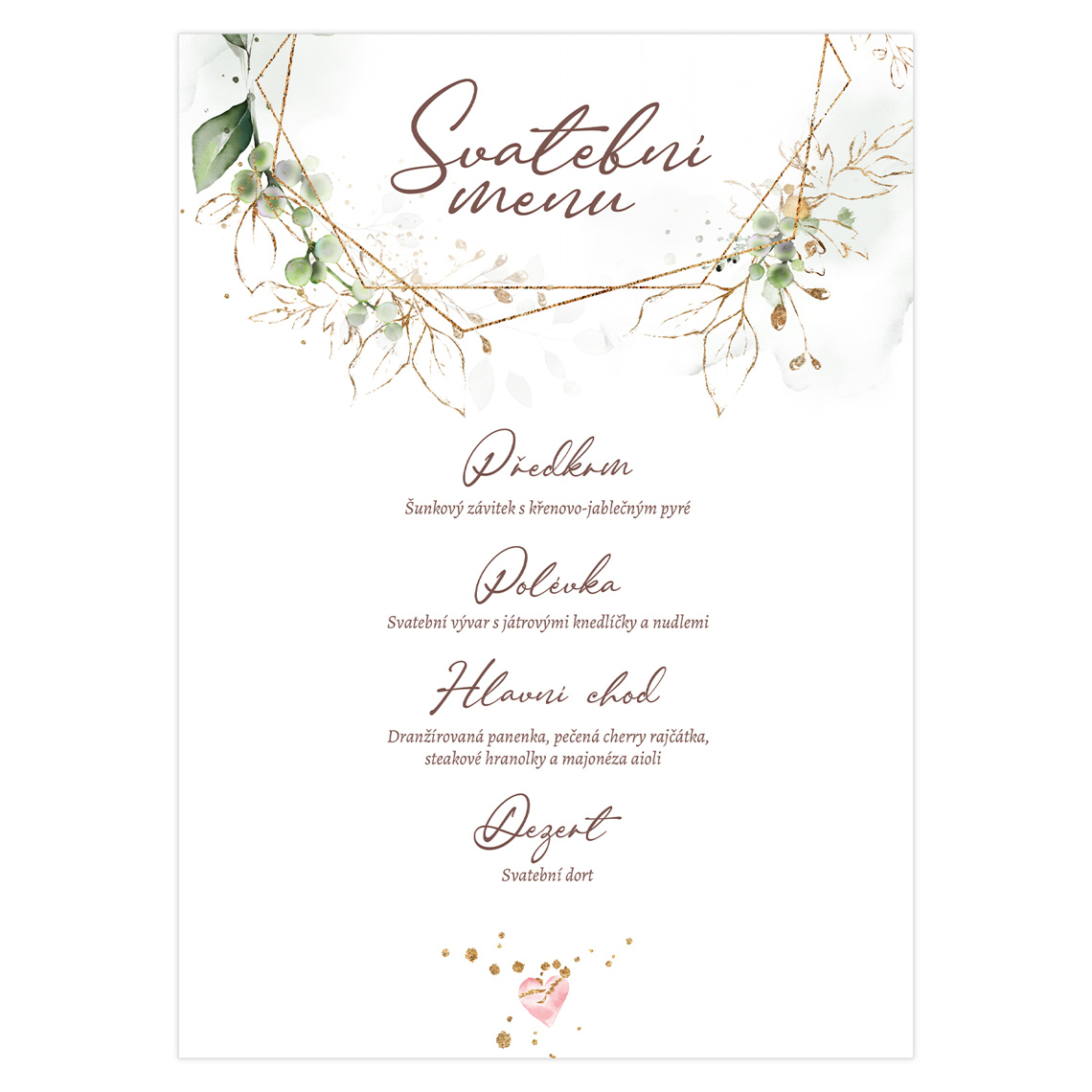 Svadobné menu 349 – ukážka produktu