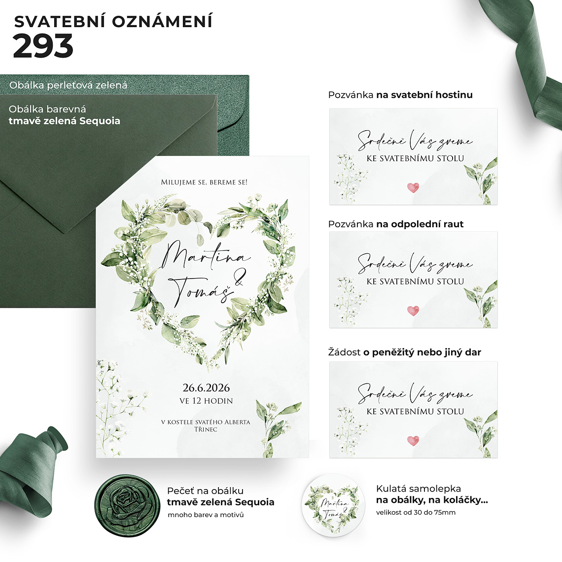 Detail produktu Obálka perleťová zelená A6 na navázané fotografii