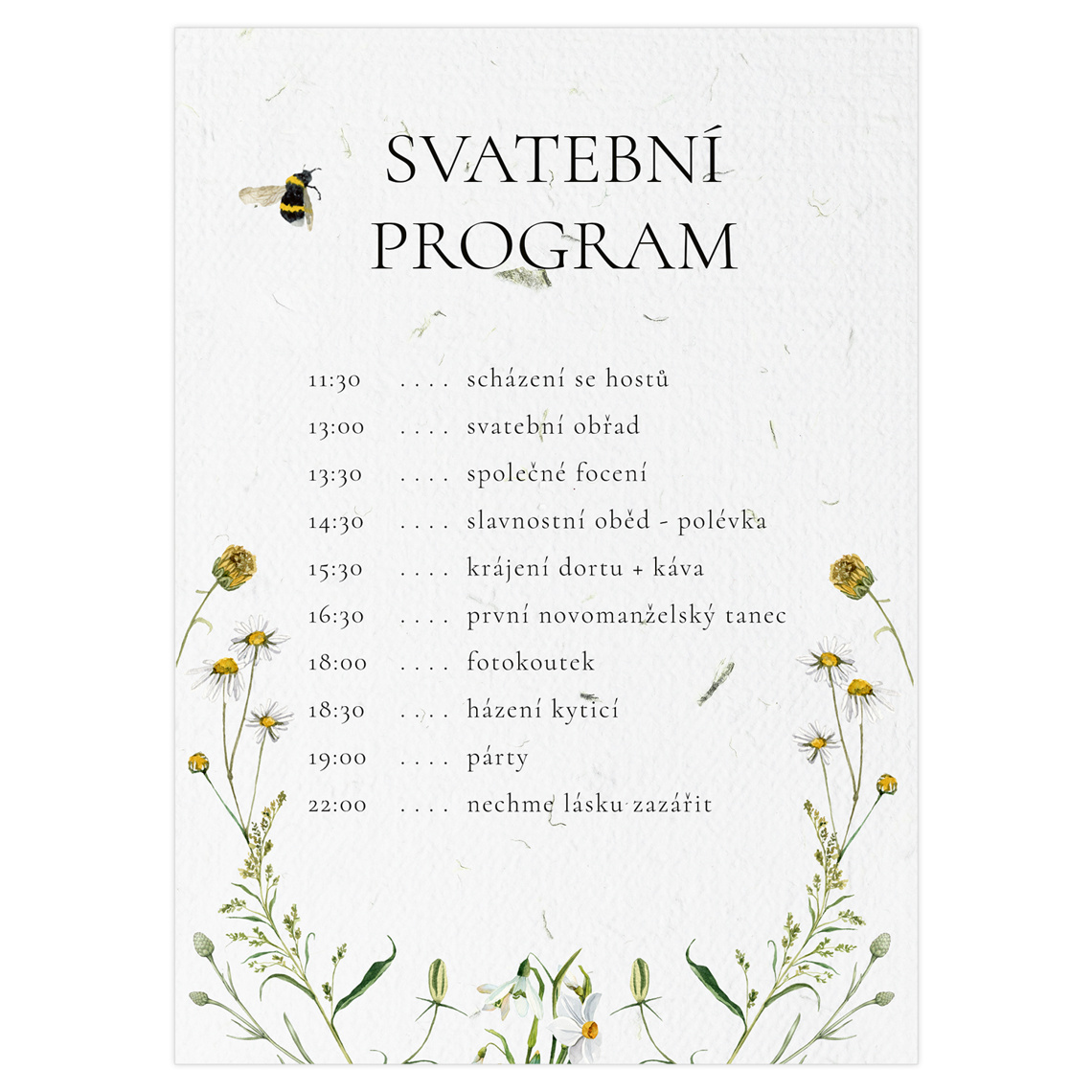 Svadobný harmonogram 352 – ukážka produktu