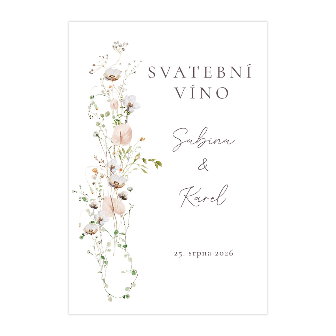 Etiketa na svatební víno 359 - etiketa na svatební víno