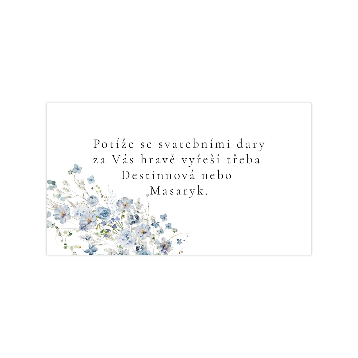 Žádost o dar 360 - kartička se žádostí o svatební dar
