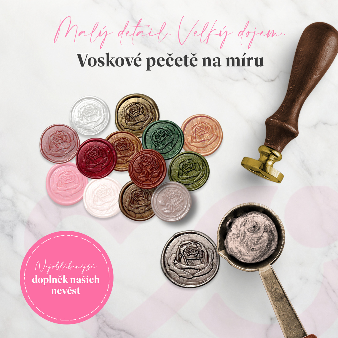 Svatební oznámení 360 – Jemná akvarelová květina v detailu pro kontrolu textu a provedení