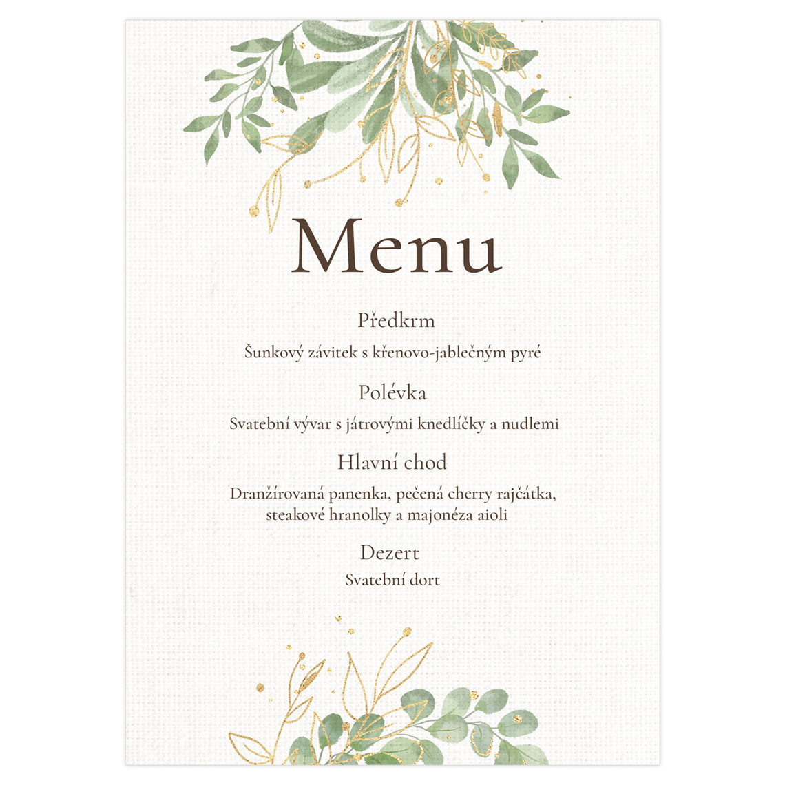 Svadobné menu 363 – ukážka produktu