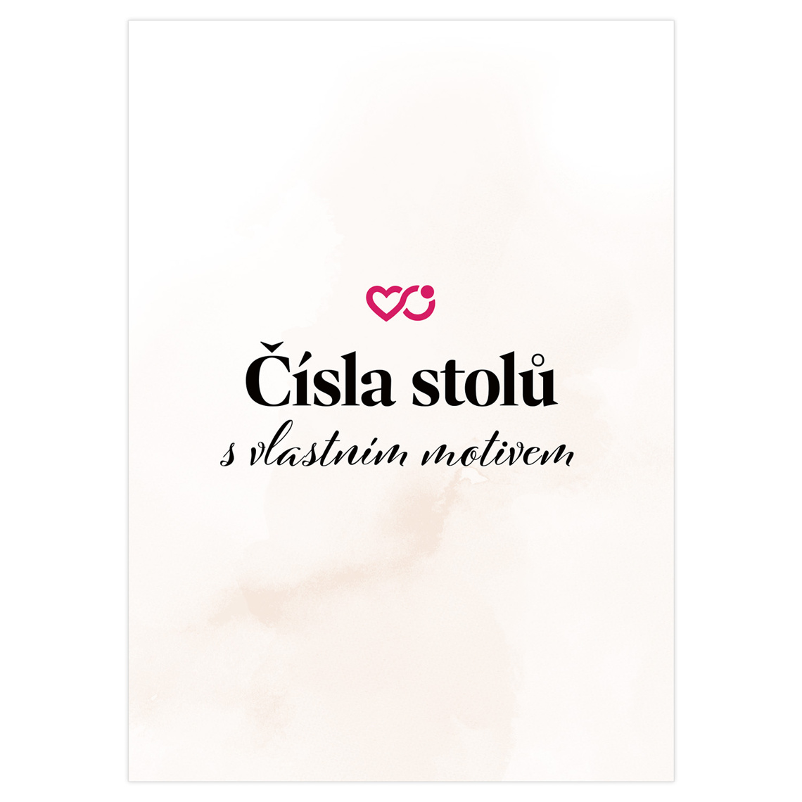 Čísla stolů s vlastním motivem 1 jako tiskovina s vlastním textem