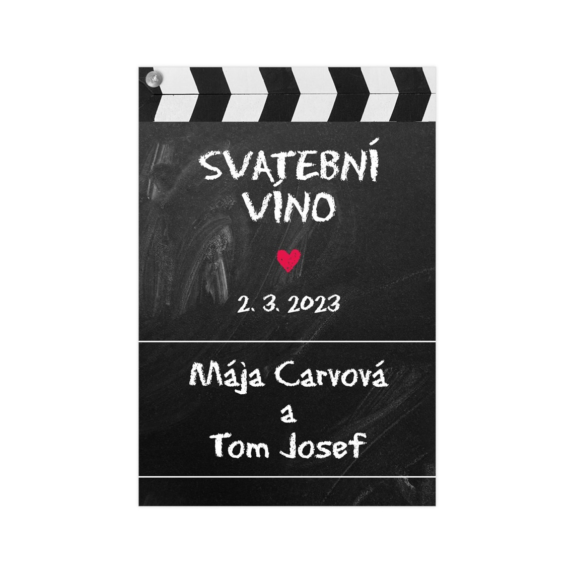 Etiketa na svadobné víno 188 – ukážka produktu