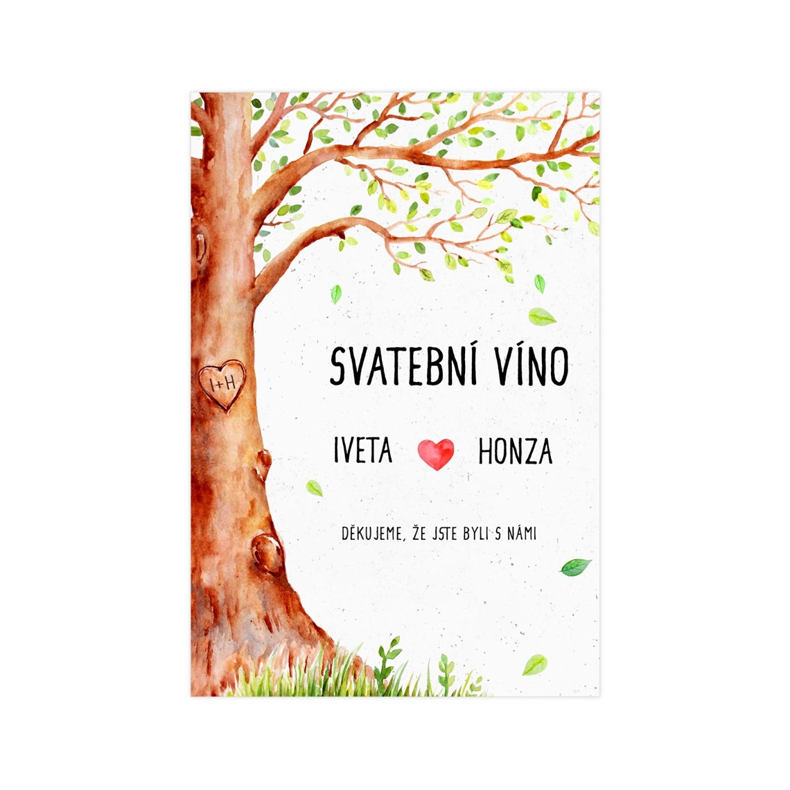 Etiketa na svadobné víno 189 – ukážka produktu