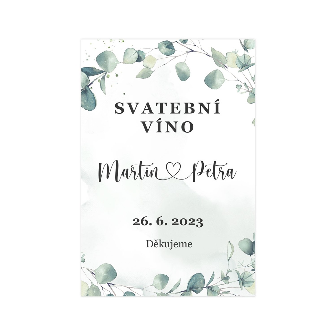 Etiketa na svadobné víno 231 – ukážka produktu