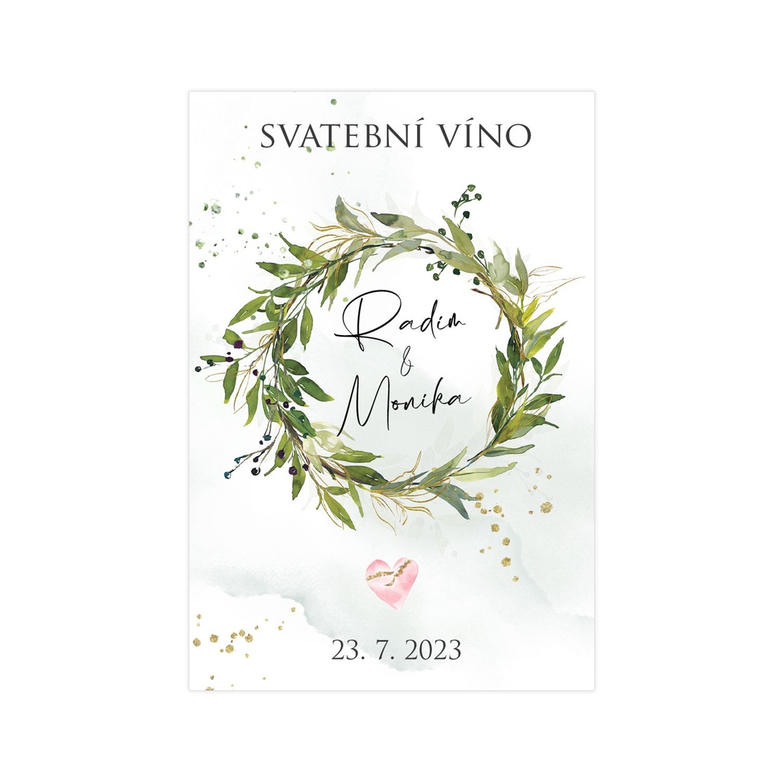 Etiketa na svadobné víno 259 – ukážka produktu