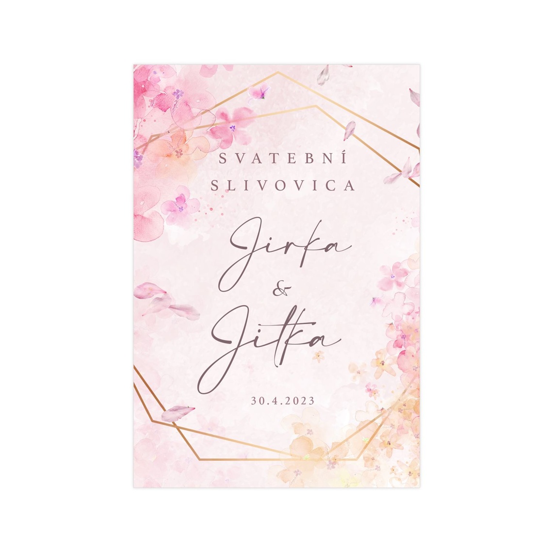 Etiketa na svadobné víno 260 – ukážka produktu